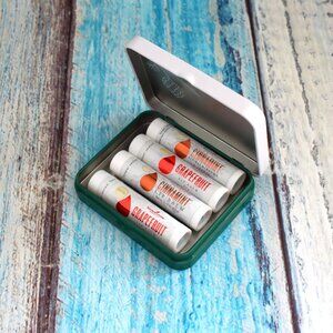 LOT OF 4 Lip Balm Grapefruit/Cinnamint With Tin Case Young Living NEW